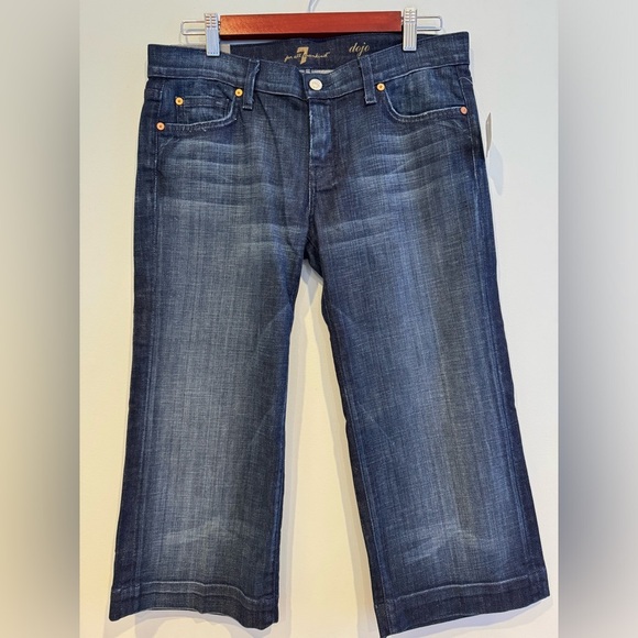 7 for all Mankind Dojo Cropped Jeans Size 29 NWT - Picture 3 of 8